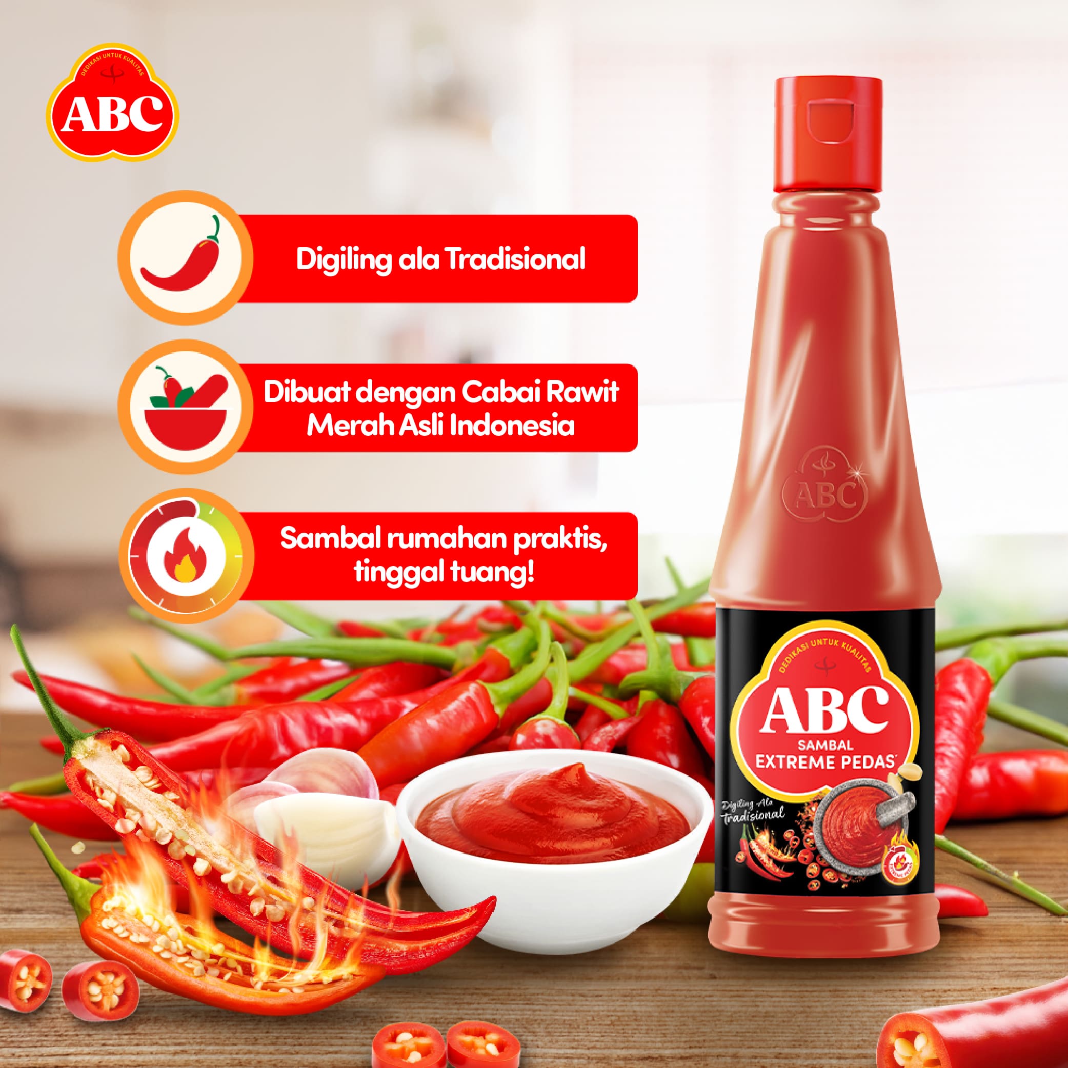 ABC SAMBAL EXTREME PEDAS 270 ML - Gambar 3