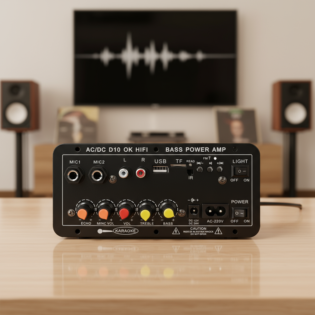 Bluetooth Digital Subwoofer Amplifier Board Dual Mic Karaoke Speaker ...