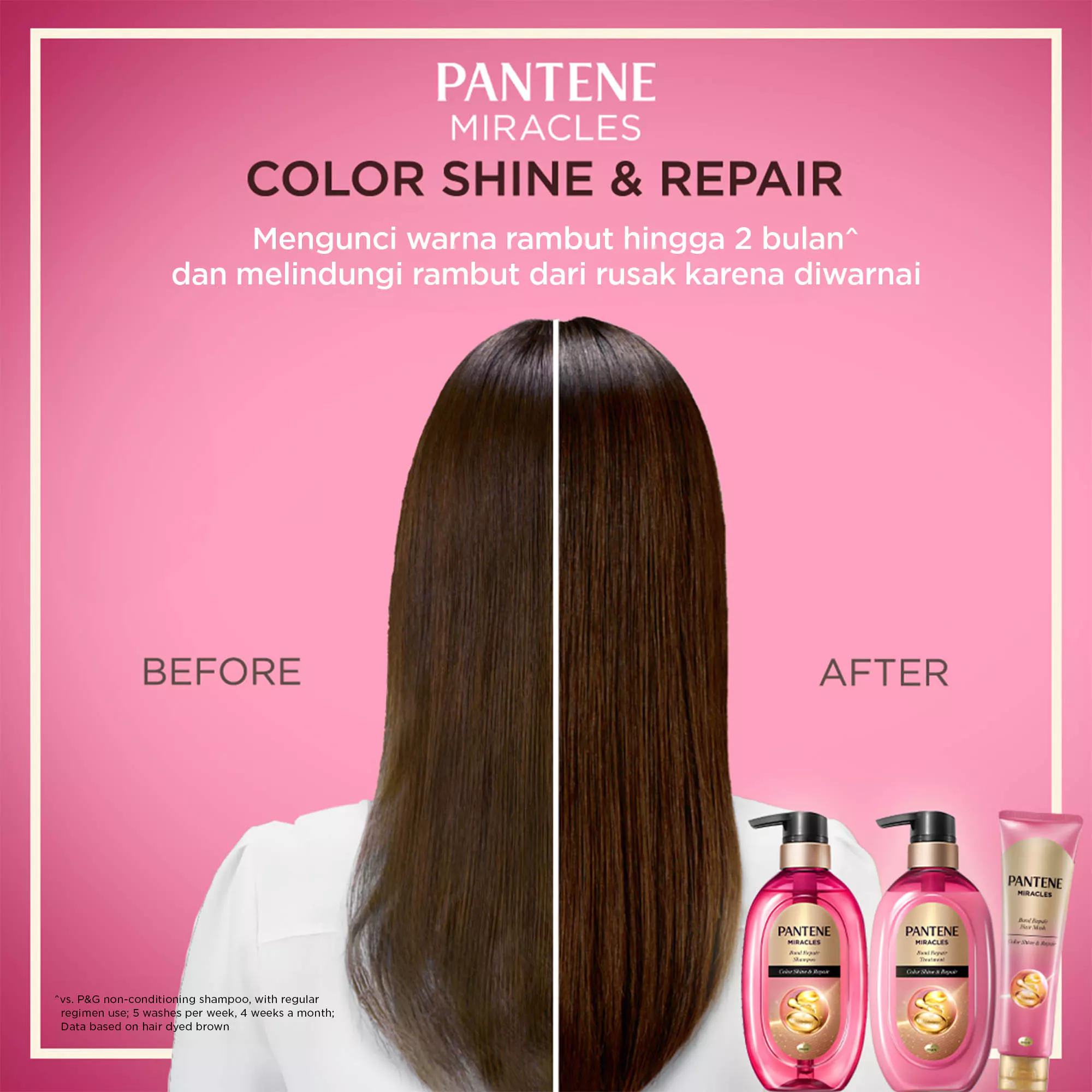[NEW] PANTENE MIRACLE Color Shine & Repair Shampoo 440ml / Pantene Japan Premium Edition untuk rambut rusak karena diwarnai atau coloring - Gambar 3