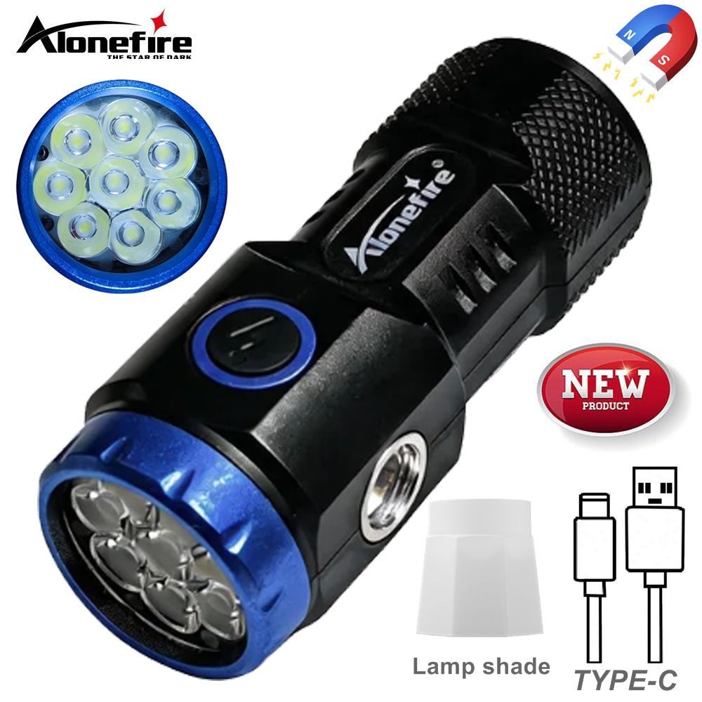 Alonefire X88 6500K 8x P35 LED High Bright Mini Palm Small Flashlight ...