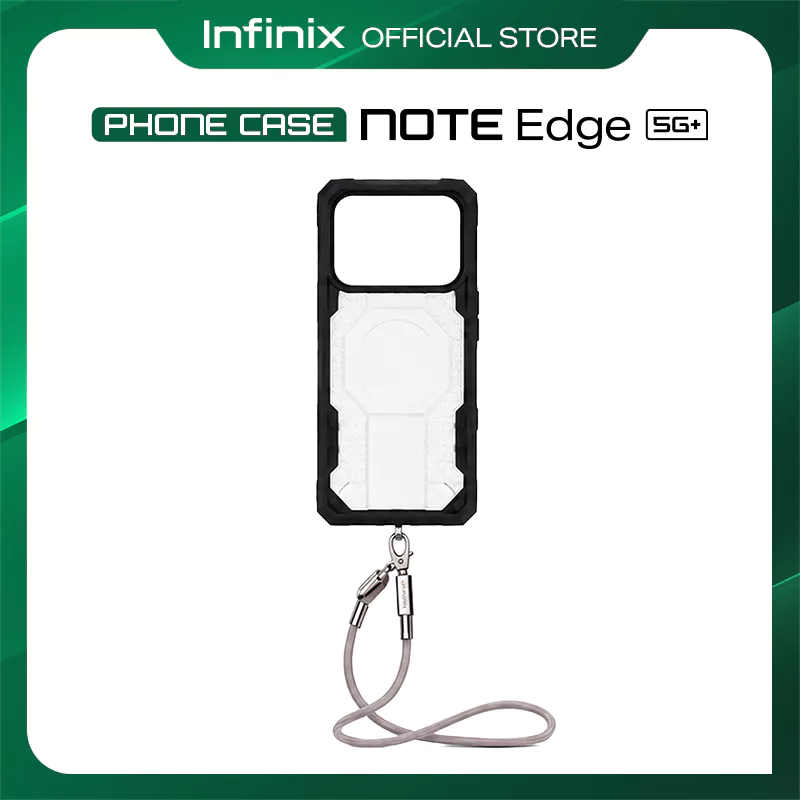 Infinix Case Kit X6887 - Phone Case for Note Edge include Charging and Lanyard 2-in-1 Cable - Tempered Glass