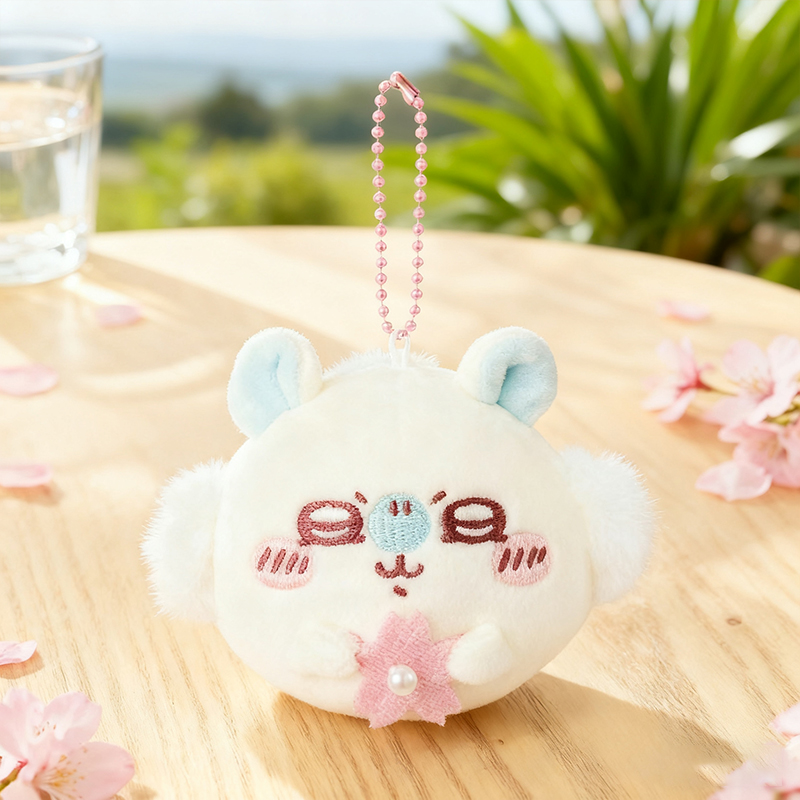 MINISO Chiikawa Sakura Season Series - Mochi Keychains Momonga