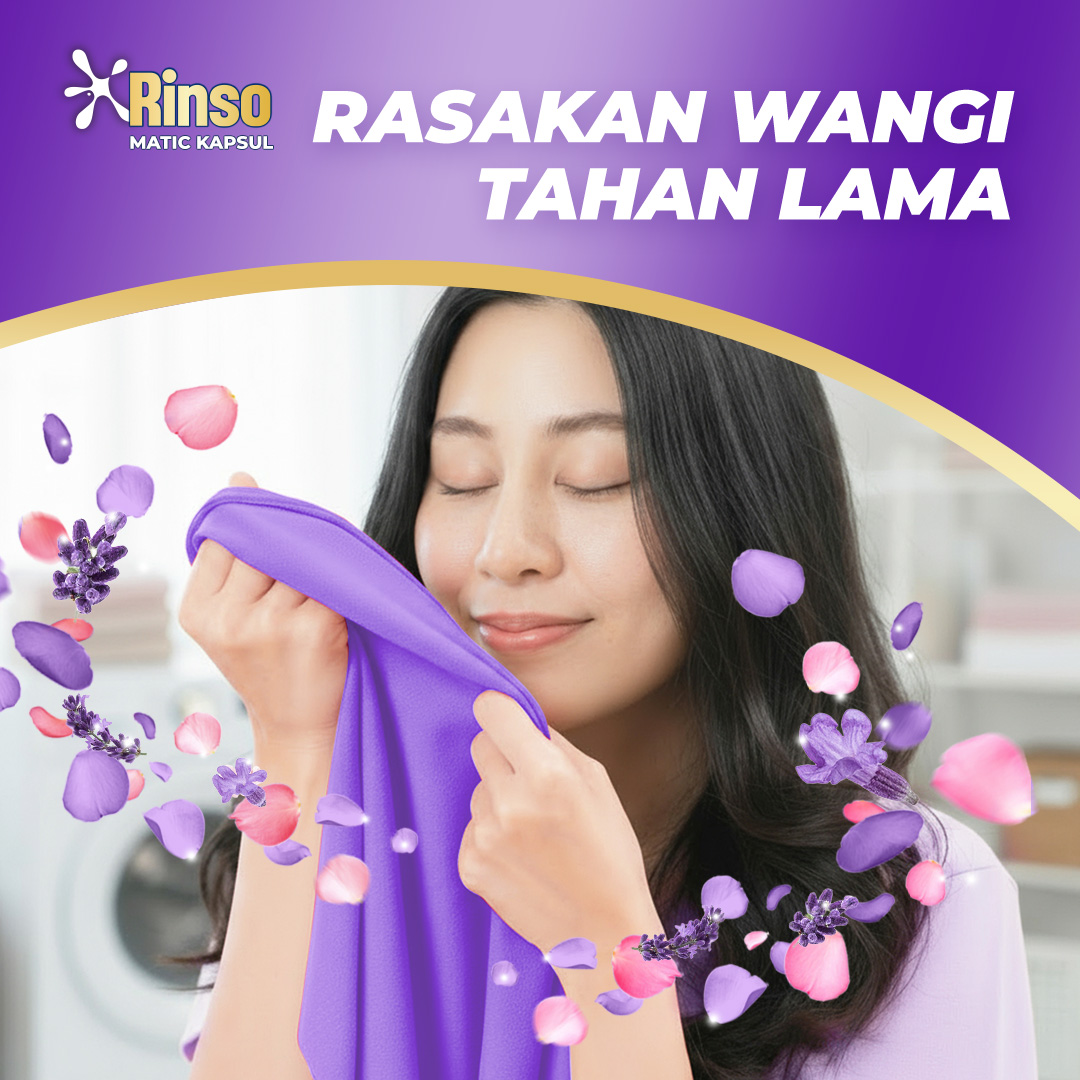 [BARU!] Rinso Kapsul Lavender Fresh Deterjen Cair Matic isi 18 capsule dengan 3 in 1 Power / Detergent Konsentrat 189g - Gambar 4