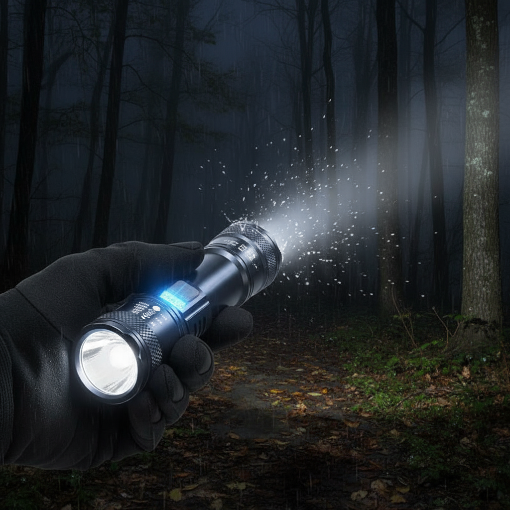 Super Bright Long-range Rechargeable Flashlight for Outdoor Security ...