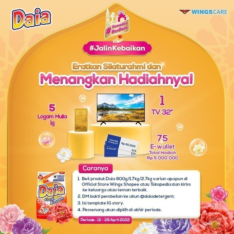 Daia Detergen Bubuk + Softener Violet Passion 3,8 kg - Gambar 2