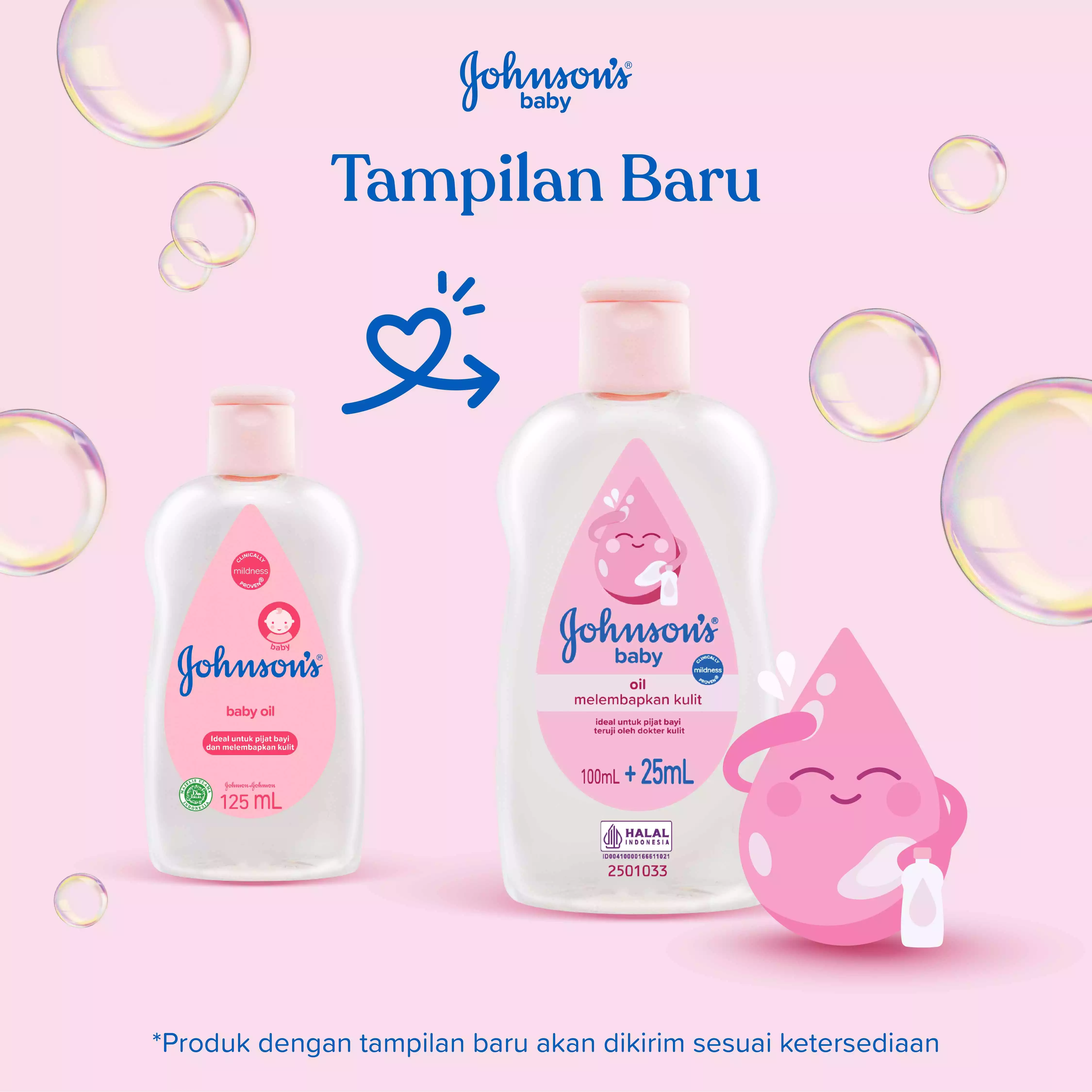 JOHNSON'S BABY Oil 125ml - Oil bayi, ideal untuk pijat bayi, multifungsi, melembapkan, lembut - Gambar 2