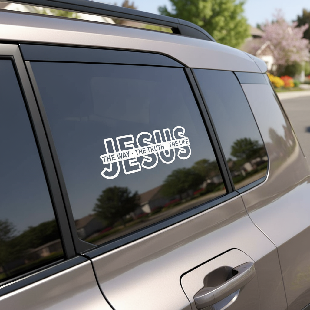 Personalized Jesus Car Sticker Stylish Window Mirror Decals Decorative ...
