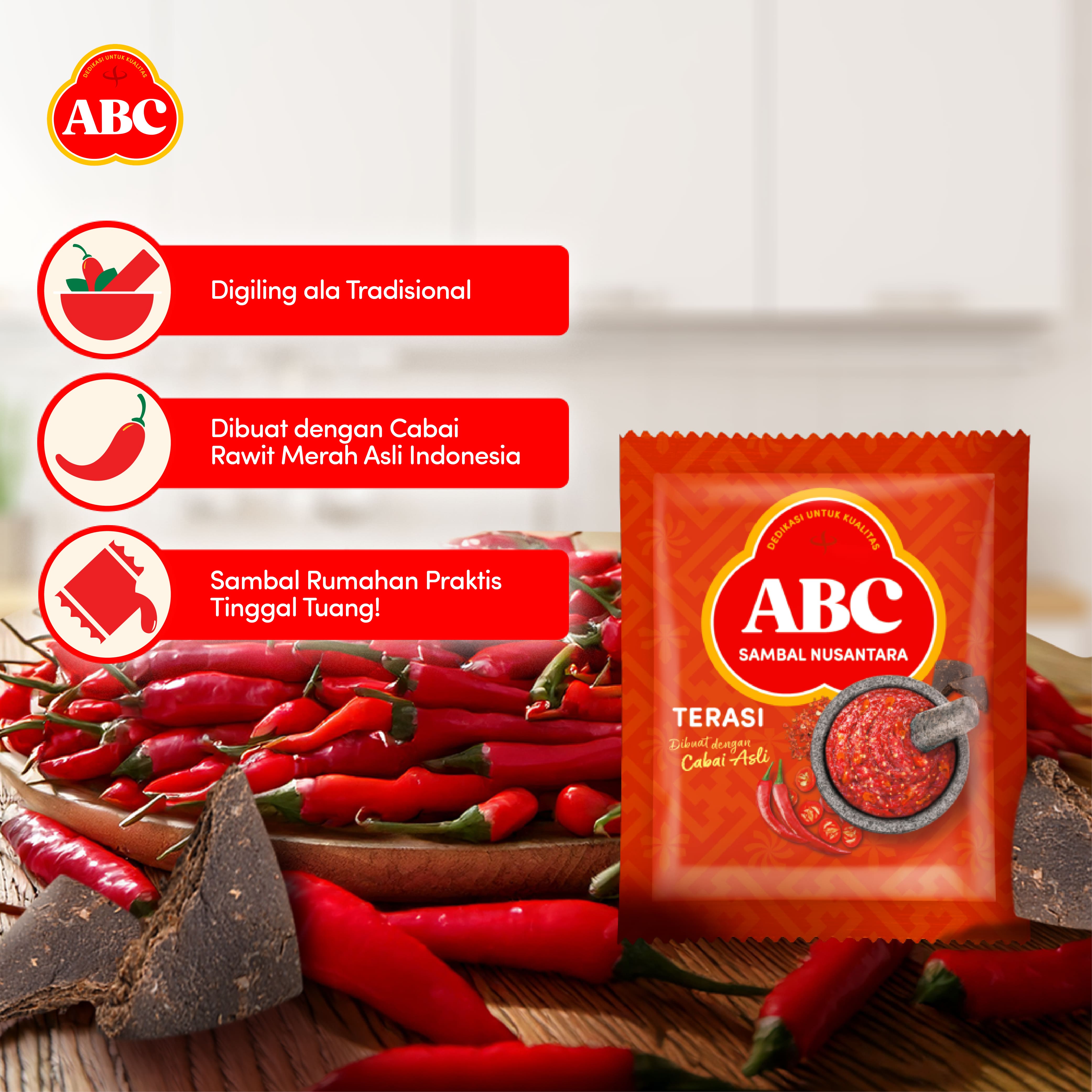 ABC Sambal Nusantara Terasi 10 x 18 g - Gambar 3