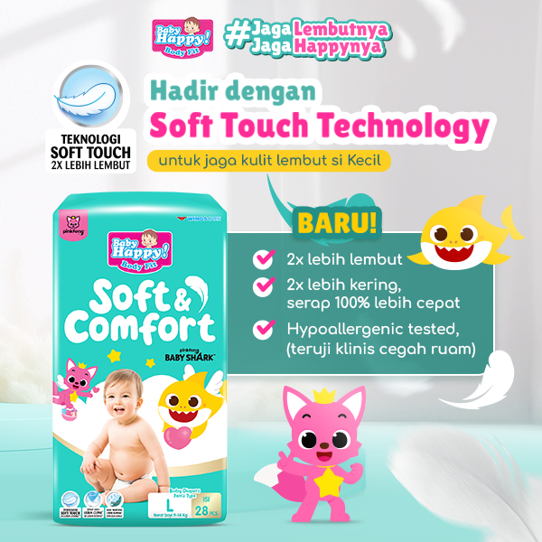 Baby Happy Pants Popok Celana Soft & Comfort XXL 24 - Gambar 3