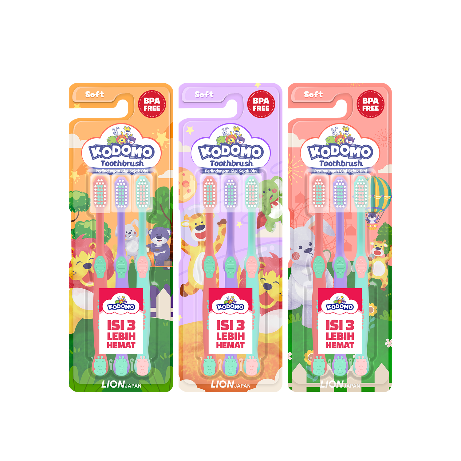 Kodomo Toothbrush Triple Pack Reguler - Gambar 3