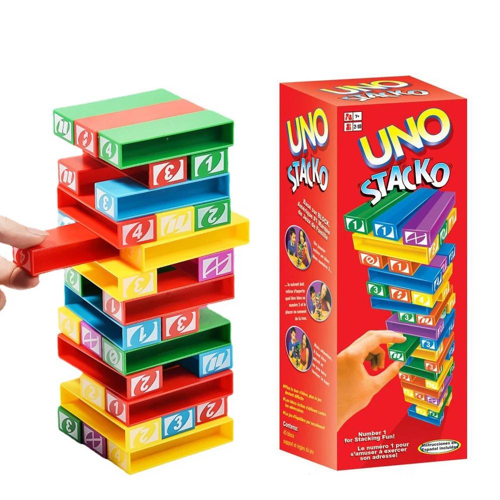 Stacko UNO Card Board Game Family Party Strategy Puzzle for Kids Boys ...