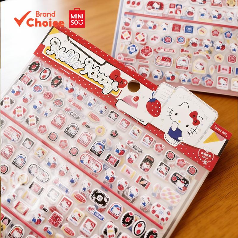 MINISO Hello Kitty Series Double Layer Stickers Aesthetic Cute Stickers ...