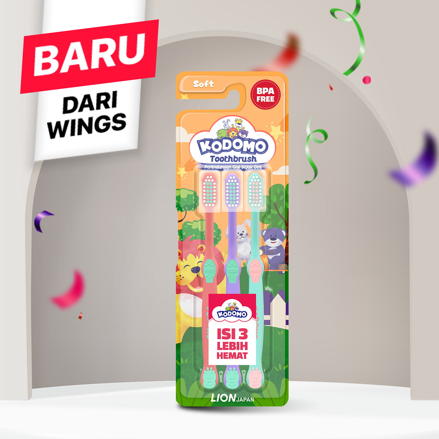 Kodomo Toothbrush Triple Pack Reguler - Gambar 2