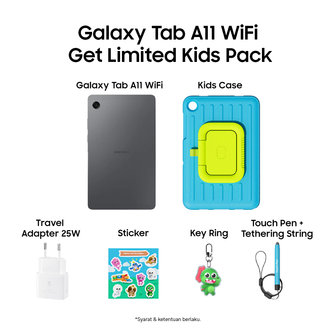 Samsung Galaxy Tab A11 WiFi Kids Pack 4/64 GB - Gray - Gambar 2
