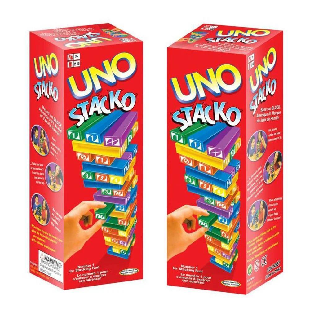 Stacko UNO Card Board Game Family Party Strategy Puzzle for Kids Boys ...