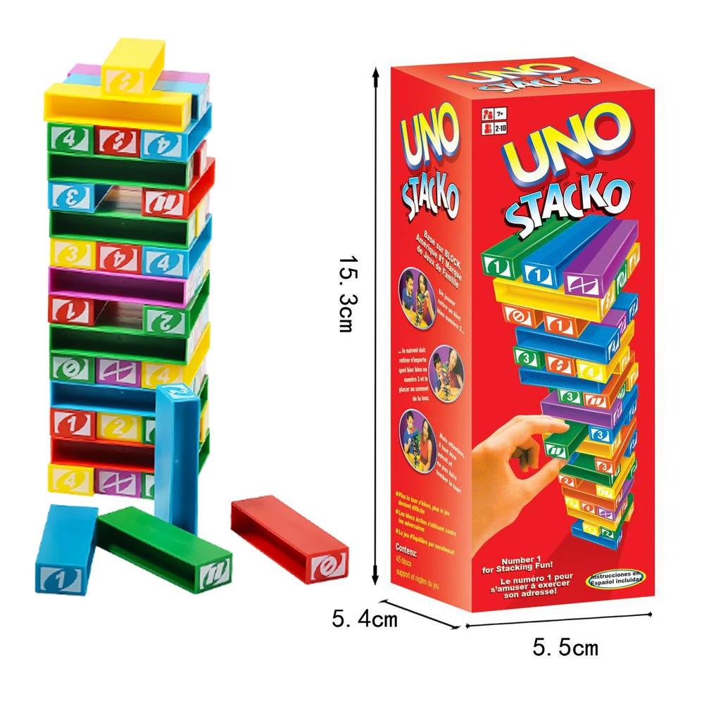 Stacko UNO Card Board Game Family Party Strategy Puzzle for Kids Boys ...