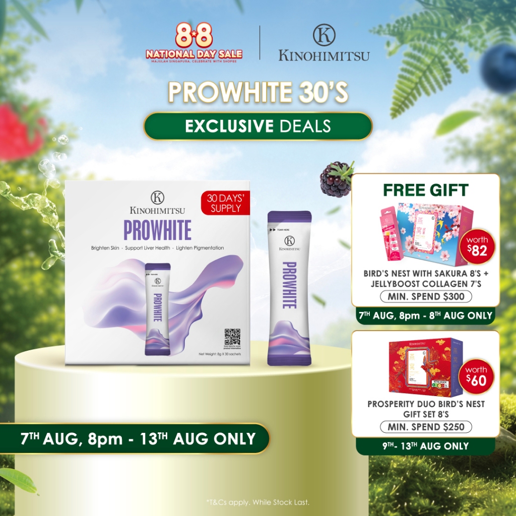 prowhite glutathione Kinohimitsu Inner Beauty Supplement Sachet 8g - Brightening, Spot Elimination Strength:10 MG @Neurogan Health Shop’s copper Big Offer 2025