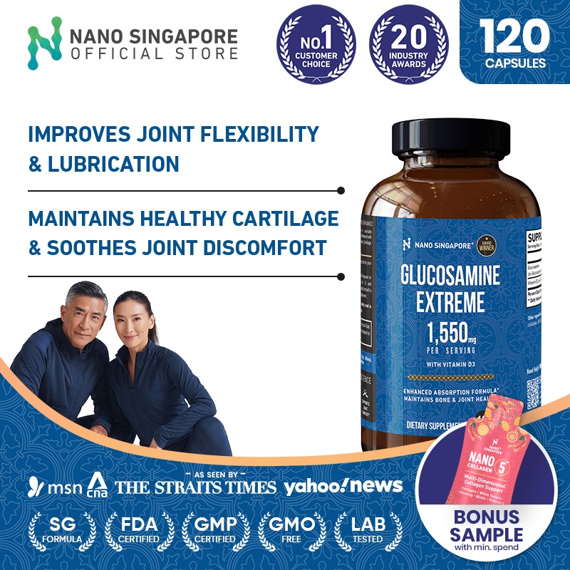 Glucosamine Extreme 1550mg - Joint Pain Relief Supplement, Improves ...