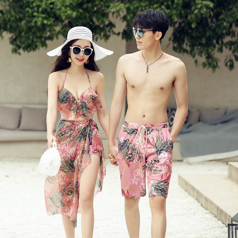 Cute couple bathing on sale suits