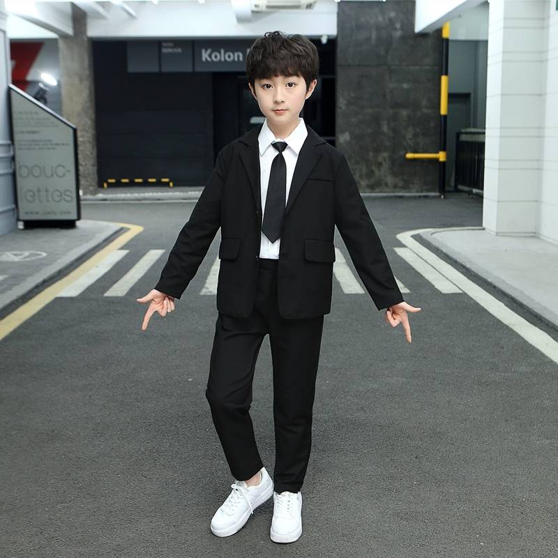 Kids Boys Blazer Children Suit Black Casual British 12 Years Old Medium Big Dress Handsome Small Shopee Singapore