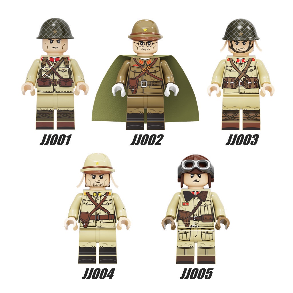 Minifigures JJ001-005 World War II Japanese Army Tank Soldier Military ...