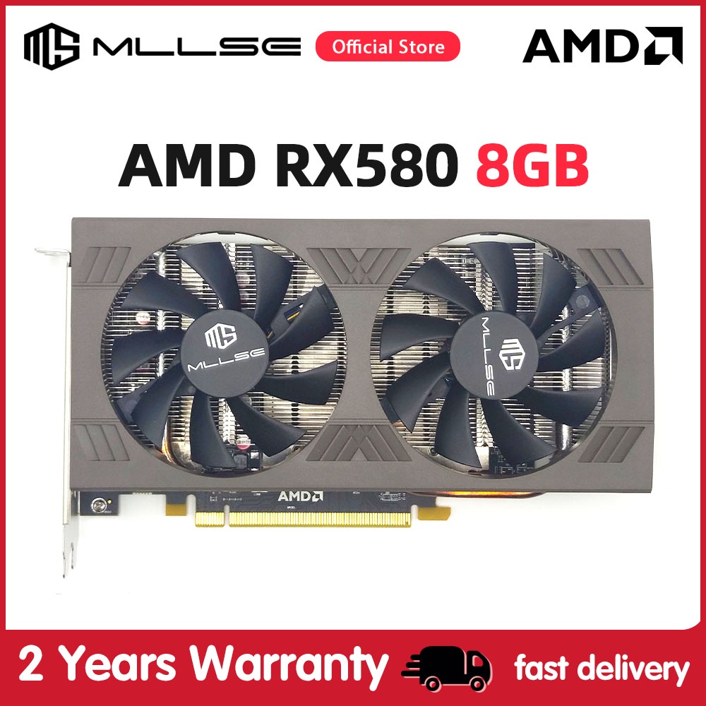 MLLSE AMD RX 580 8GB 2048SP Gaming Graphics Card GDDR5 256Bit PCI