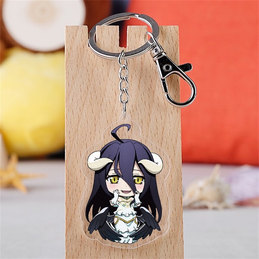 Anime Overlord Figure Ainz Ooal Gown Acrylic Cosplay Keychain Albedo  Shalltear Bloodfallen Model Key Ring Fans Collect Props | Shopee Singapore