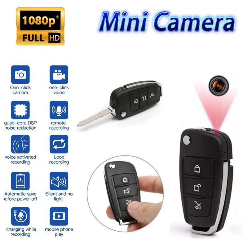 Mini Keychain Camera DVR Espion Invisible Espiac Car Key Voice Recorder