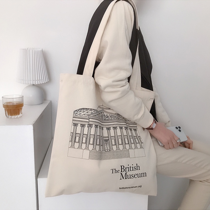 British shop canvas bags