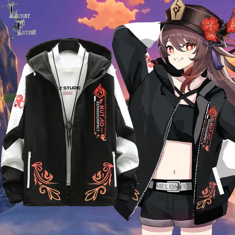 Genshin Impact Hu Tao 3D Printing Men Women Autumn Fashion Game Zipper Hoodies Sweatshirt Long Sleeves Pollover Plus Size Shopee Singapore