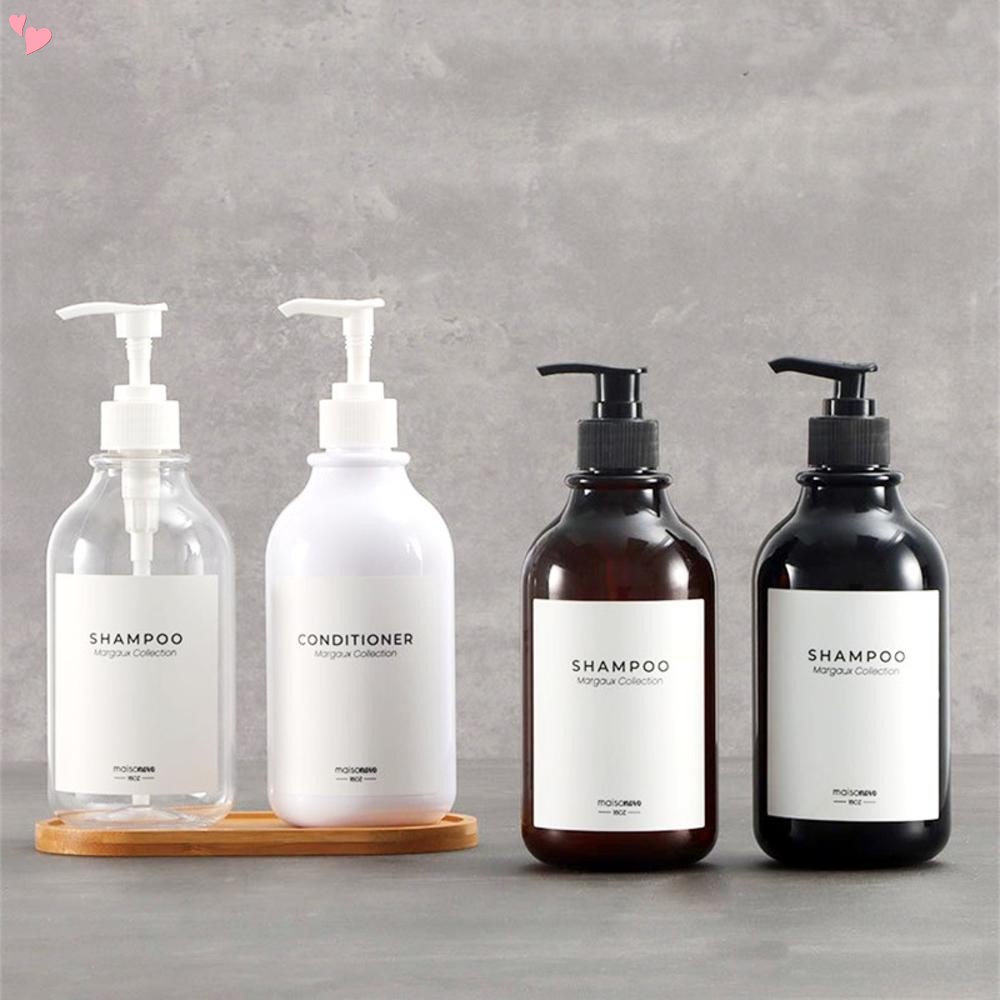 300ml/500ml Empty Pump Bottle Portable Bathroom Shampoo Dispenser ...