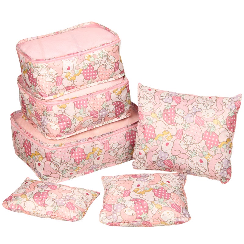 packing cube Cute Cartoon Melody Business Trip Travel Clothing Luggage ...