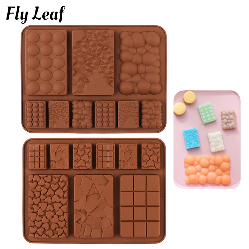 Fly Leaf DIY Chocolate Bar Mold Candy Silicone Mould Molds Baking Tool
