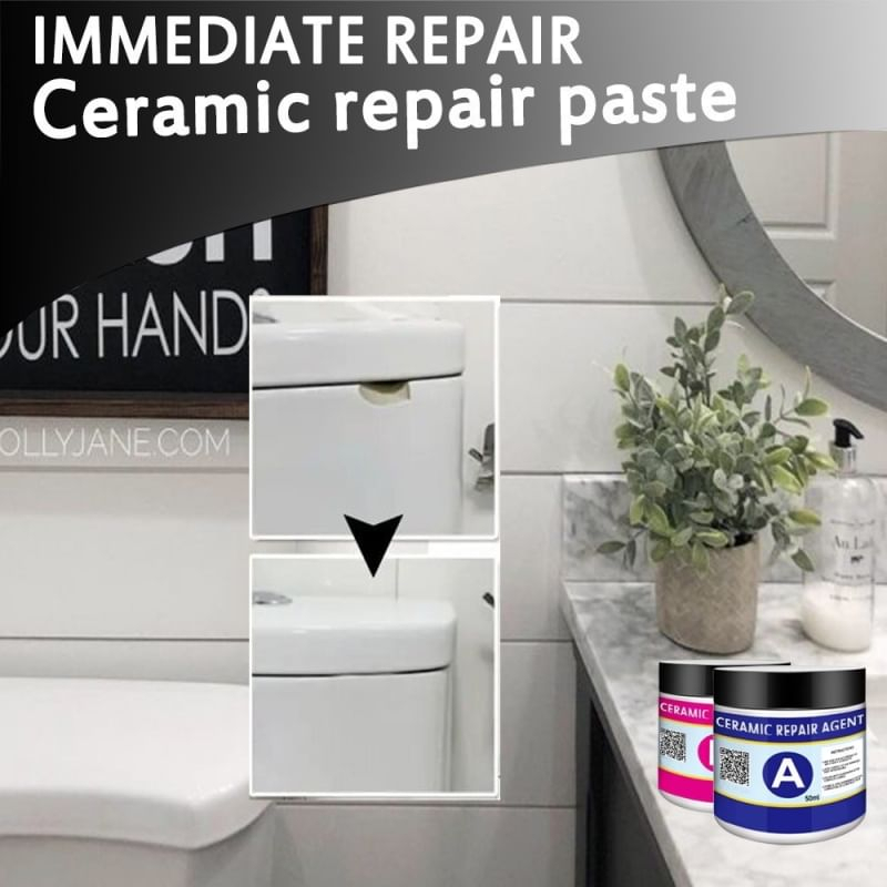 Ceramic Repair Glue Set Stick To Seal Cracks And Joints Tub Bathtub