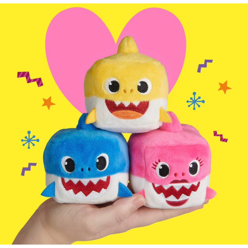 Free Charcoal Ready To Play Baby Shark Pinkfong Cubes Plush W Sound ...