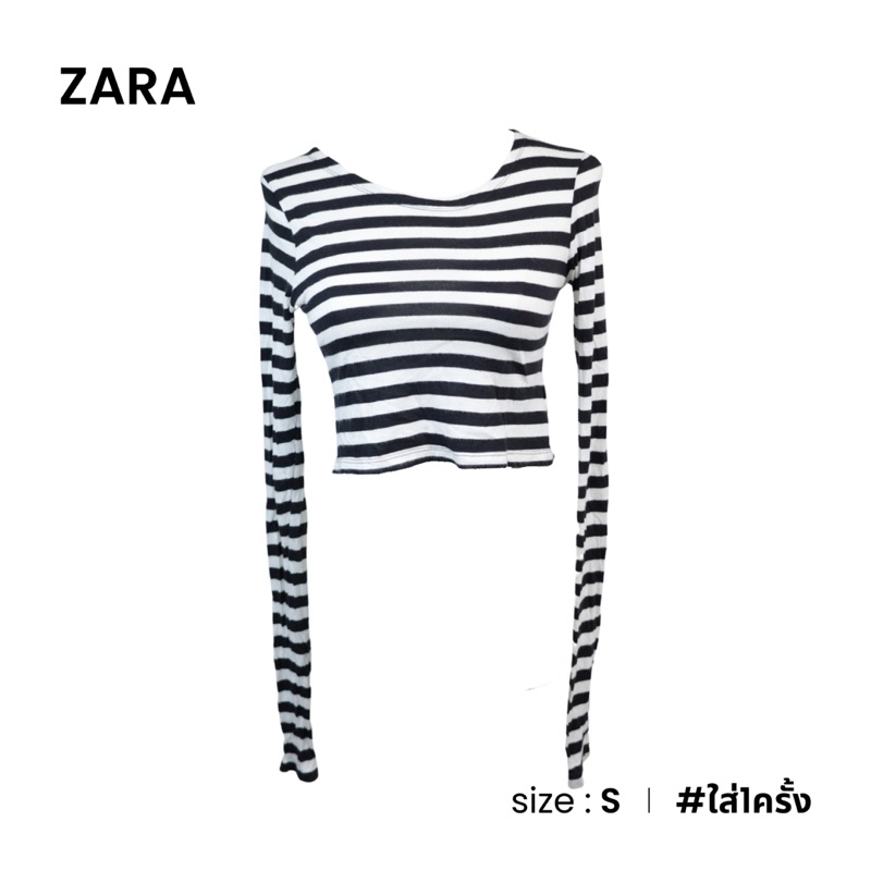 Zara Striped Long Sleeve Top I D01914 Shopee Singapore