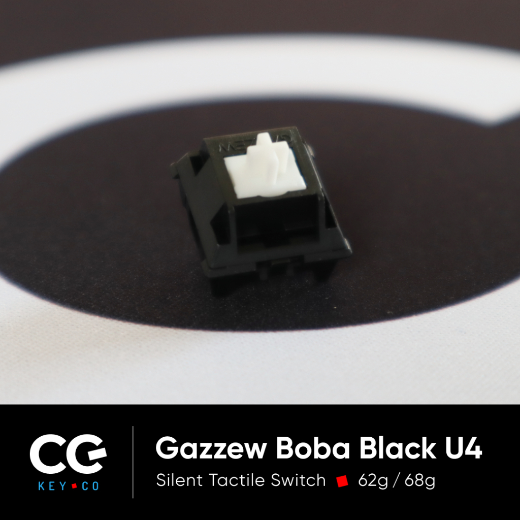 Gazzew Boba Black U4 Tactile silent Switch Shopee Singapore