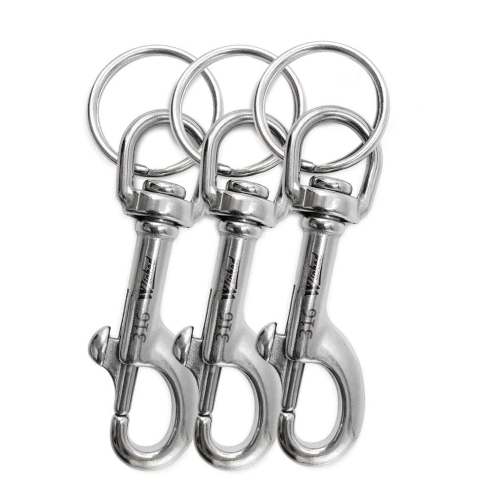 Wicked Snap Hook Swivel Eye Single Bolt Stainless Steel 316 Marine