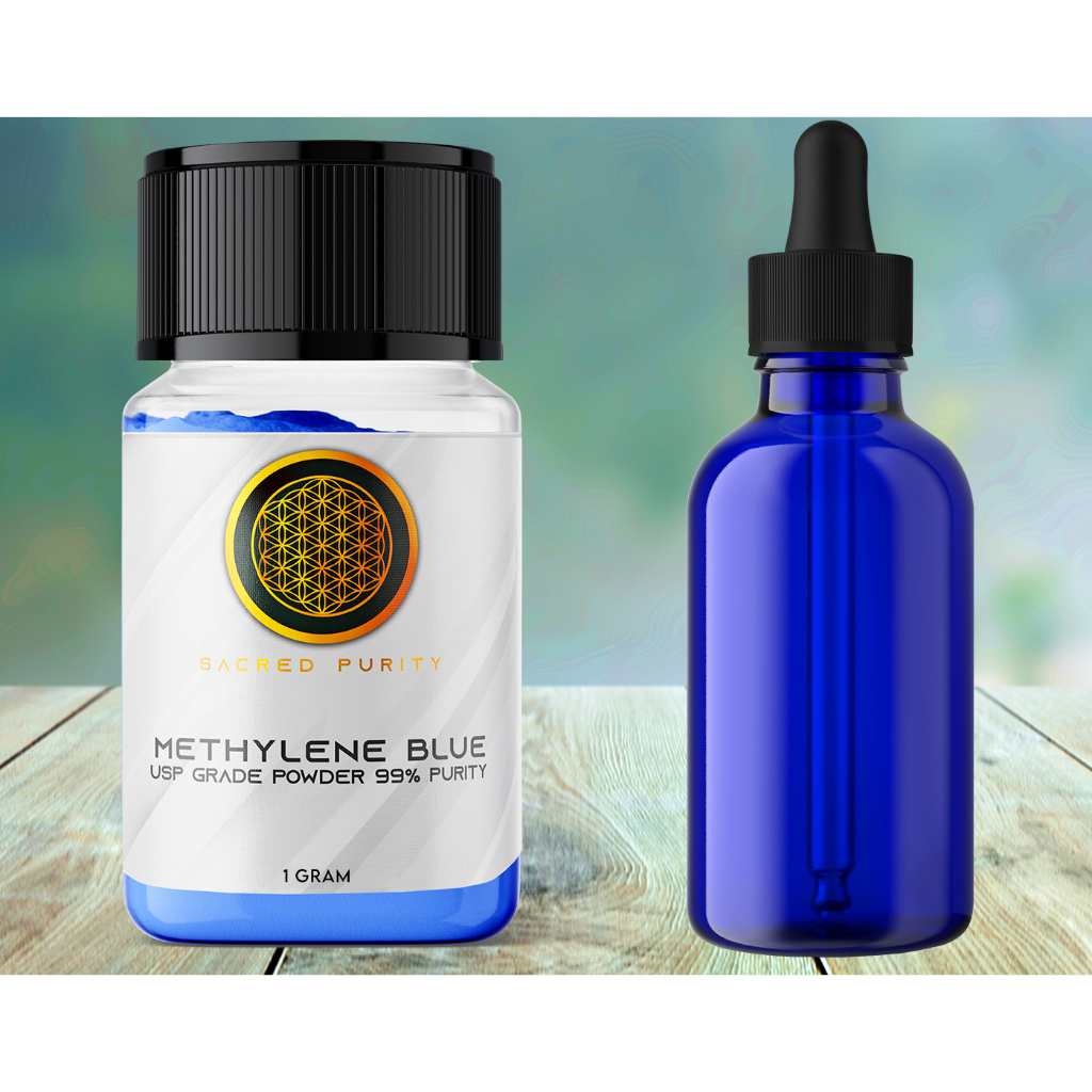 Methylene Blue USP Grade Powder With Empty Dropper Bottle (Bigger Sizes ...
