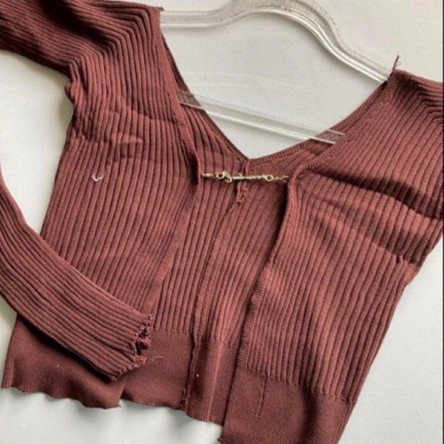 Long-Sleeved Knitted Sweater Beautiful And Cute | Shopee Singapore
