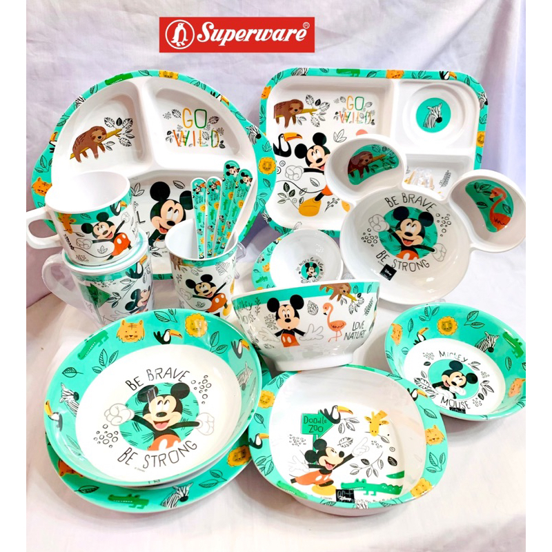 Mickey Mouse Doodle Su Children's Rice Plate Disney Melamine Superware ...