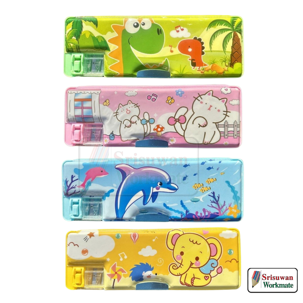 DOMON LS-501 Cartoon Assorted Color Magnetic Pencil Case With Built-In ...