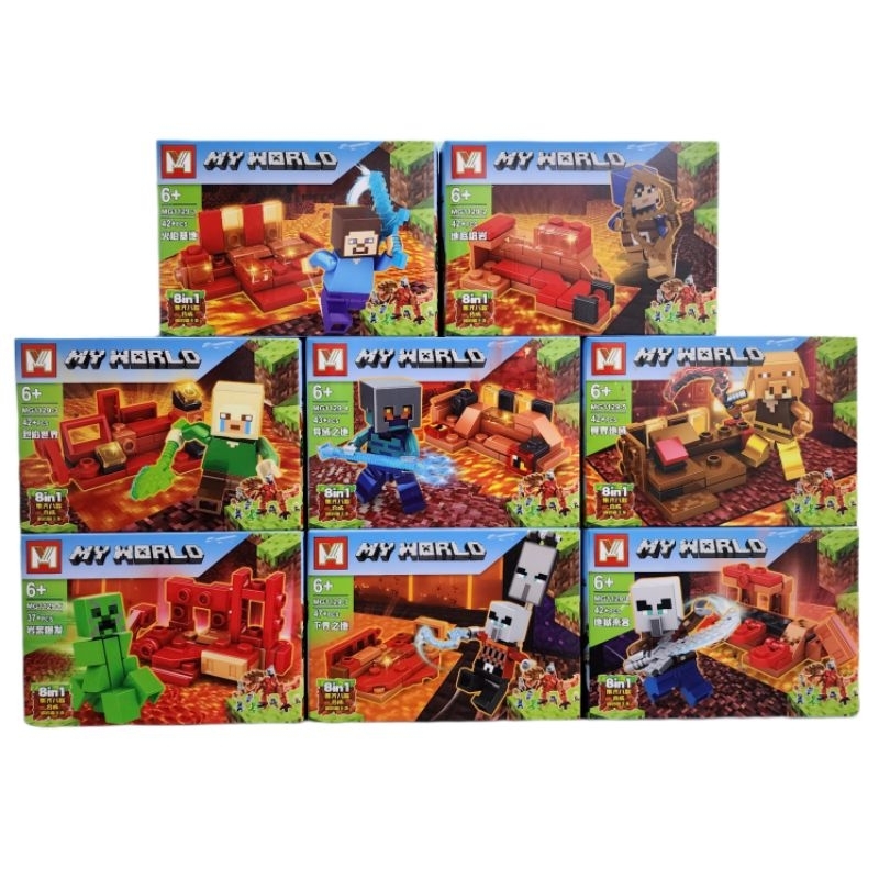 Lego Minecraft MG.1129 (8 Boxes Set) | Shopee Singapore