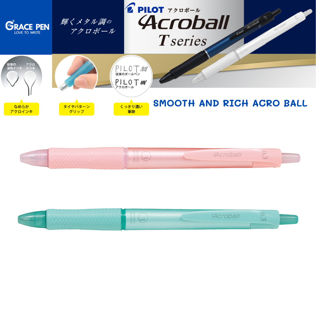 Pilot Acroball T series Ballpoint Pen Acro Ink Size 0.3/ 0.5 /0.7mm ...