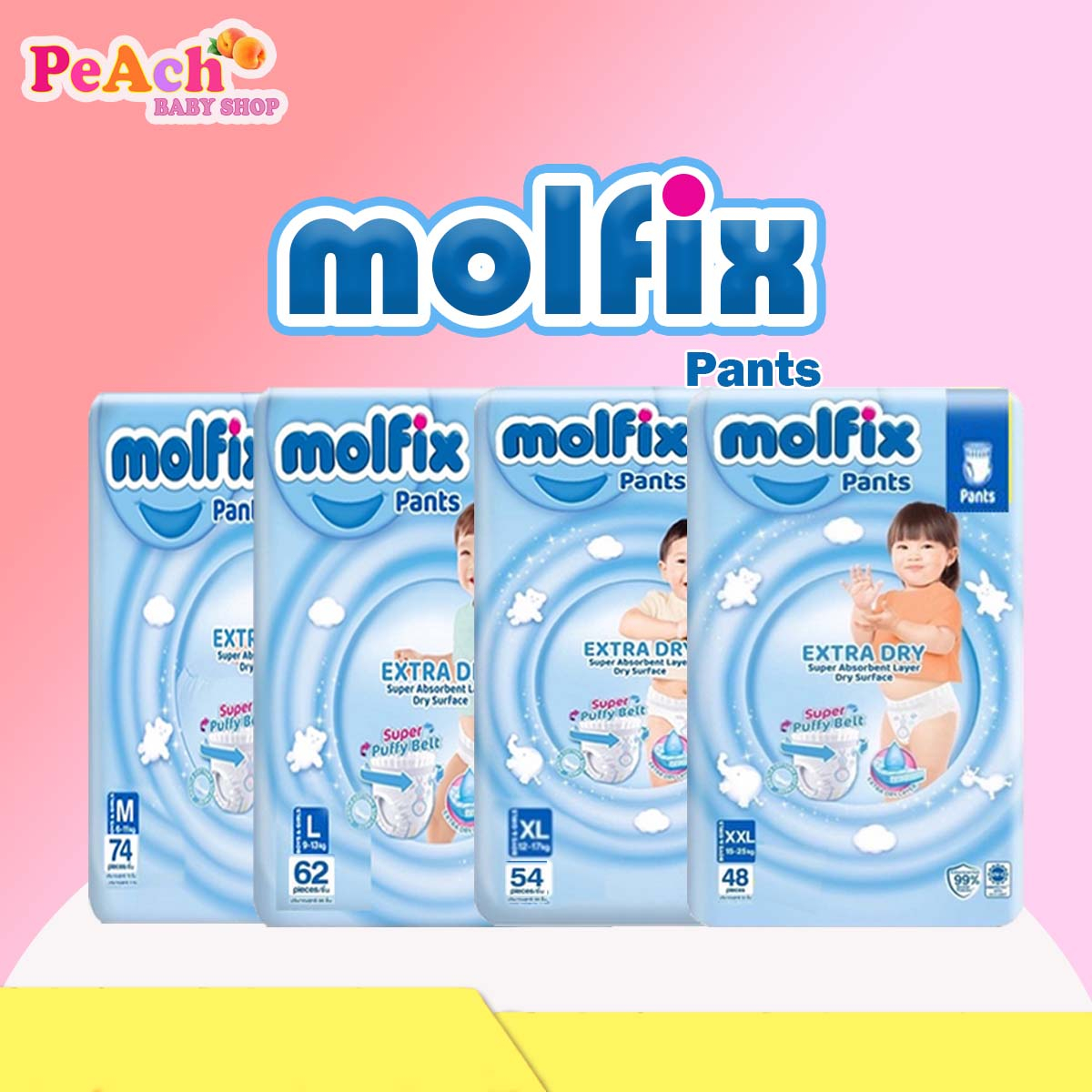 Molfix Extra Dry pants Movix Drypant (pants Diapers) Shopee Singapore