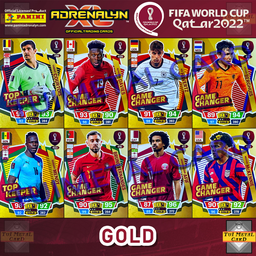 PANINI FIFA WORLD Cuptm QATAR 2022 ADRENALYN XL GOLD Football Trading