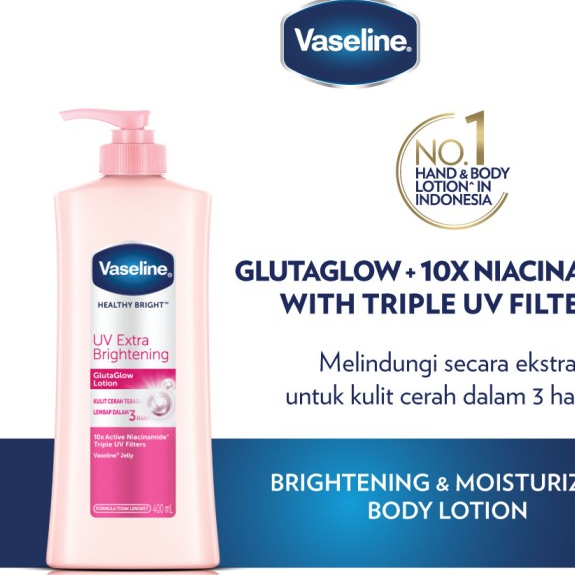 Vaseline Healthy Bright UV Extra Brightening GlutaGlow Lotion | Shopee ...