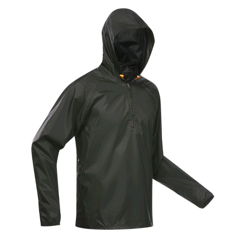 Decathlon Dclon Men s Waterproof Jacket NH100 Black Raincoat Shopee Singapore