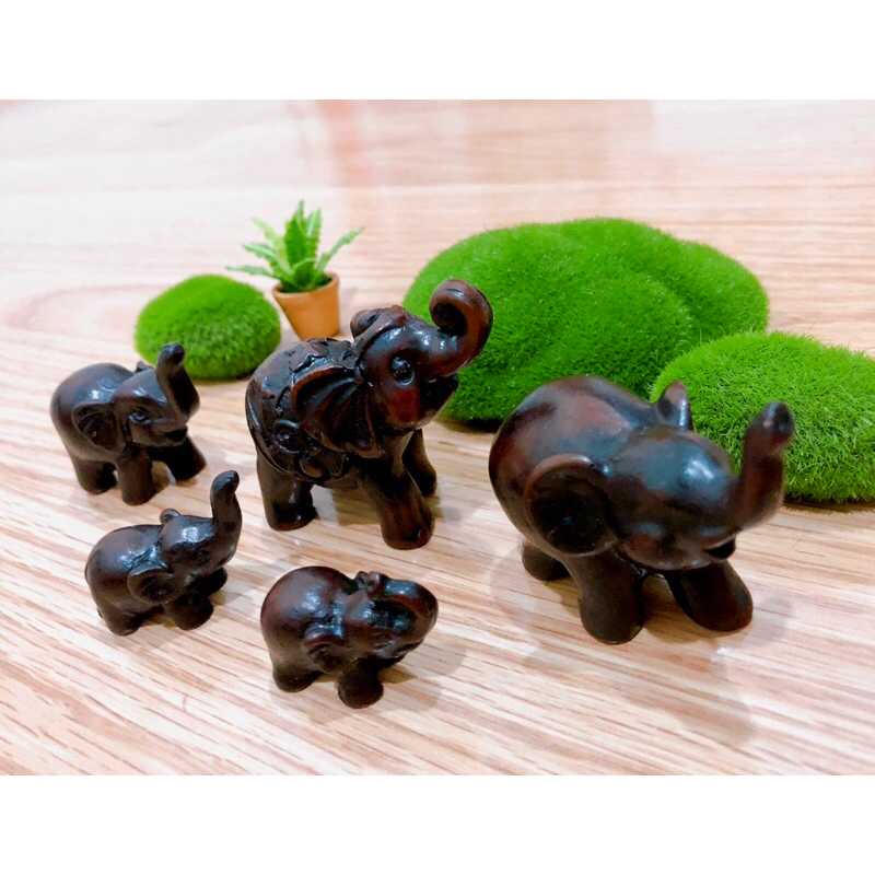Dark Brown Miniature Resin Elephant /Pcs Shopee Singapore