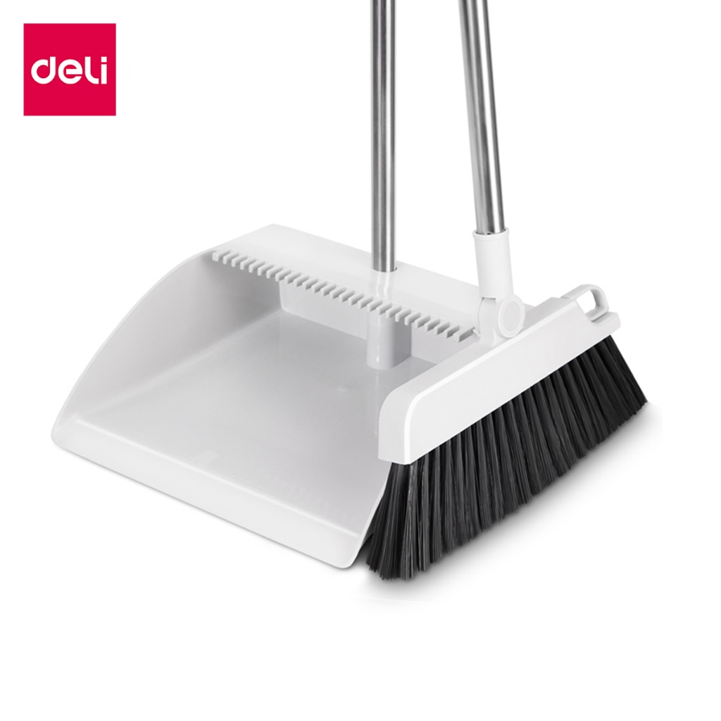 Deli Broom Set With dustpan With Powder Scoop Lightweight With Lock For